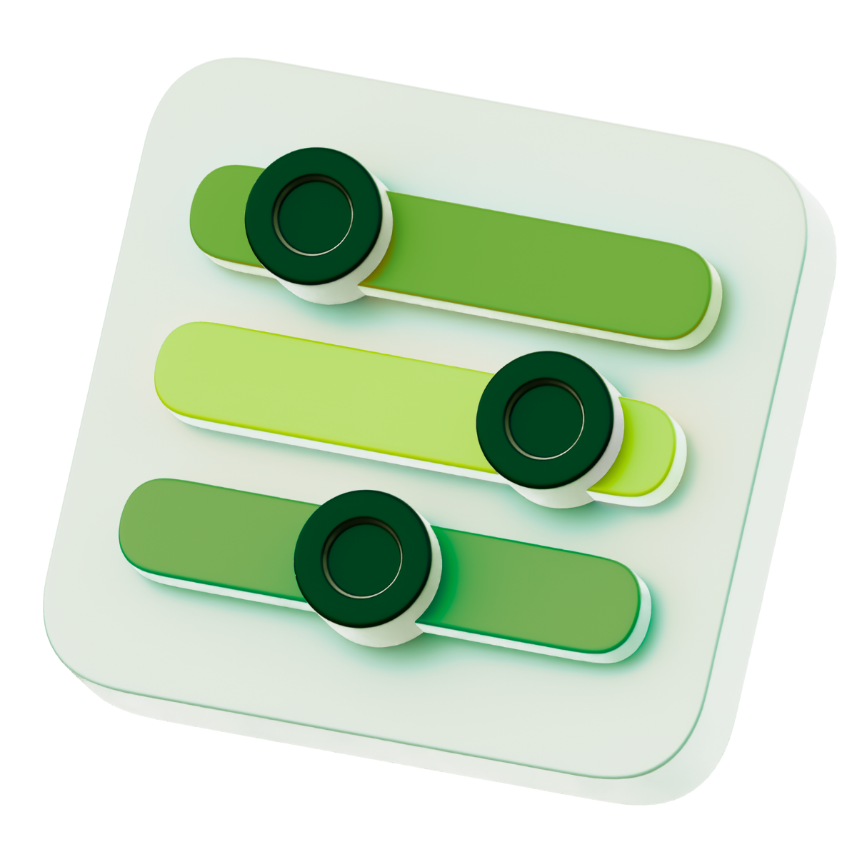 Regler, die Konfiguration symbolisieren sollen.