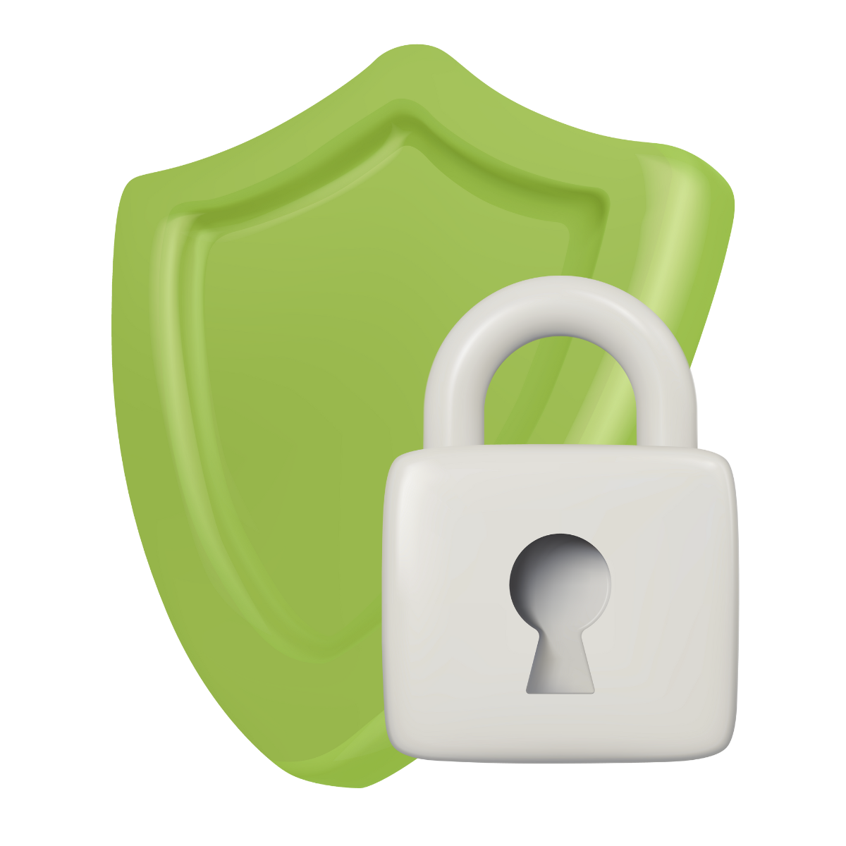 Icon von einem Schild mit Schloss um Sicherheit zu Symbolisieren